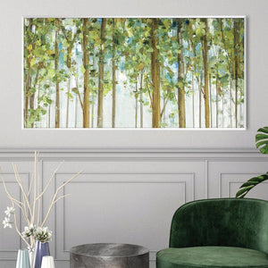 Through the Forest Thick Canvas Art Clock Canvas