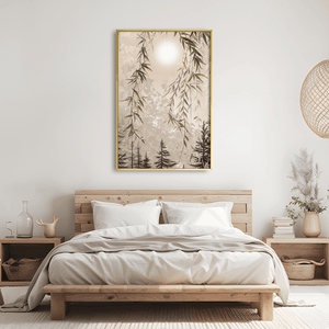 Through the Hanging Leaves Canvas Art Clock Canvas