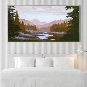 Through the Timberline Canvas Art Clock Canvas