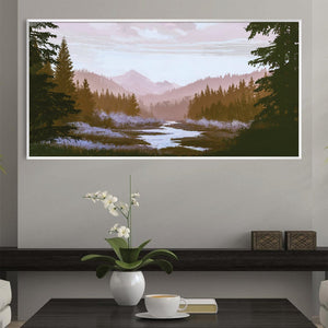Through the Timberline Canvas Art Clock Canvas