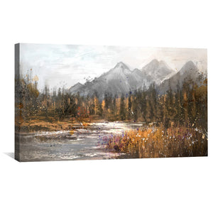Timber Hillsides Canvas Art Clock Canvas