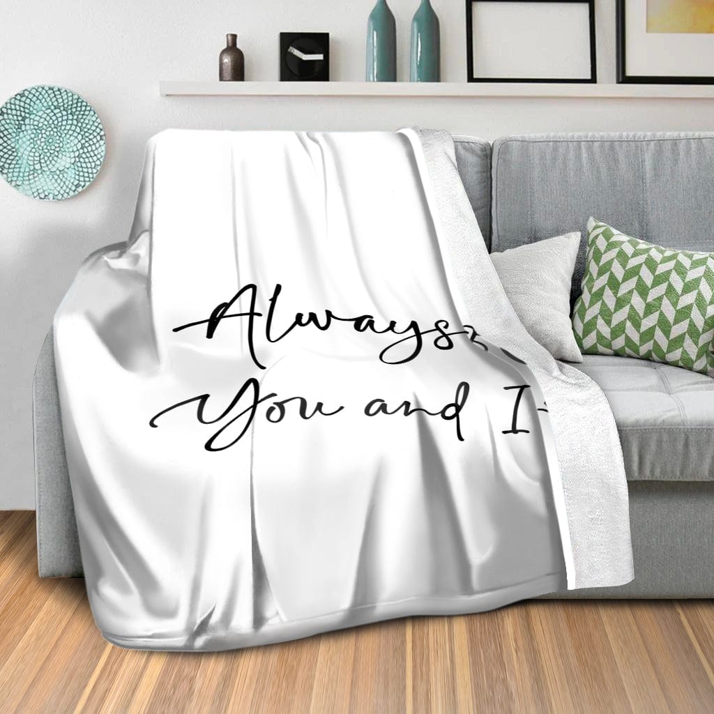 Together Forever B Blanket Blanket Clock Canvas