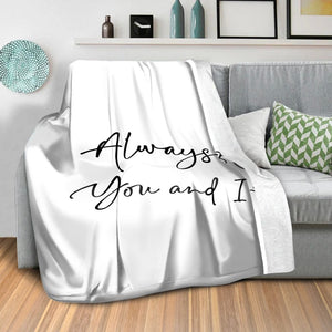 Together Forever B Blanket Blanket Clock Canvas