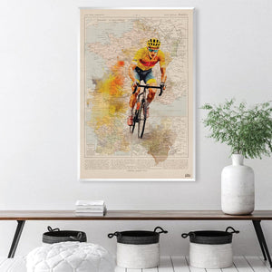 Tour de France Canvas Art Clock Canvas