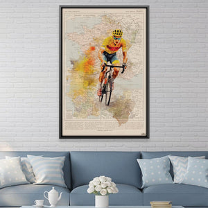 Tour de France Canvas Art Clock Canvas