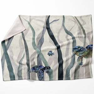 Tranquil Turtles Blanket Blanket 75 x 100cm Clock Canvas