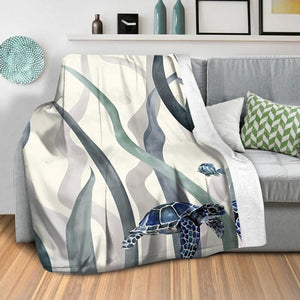 Tranquil Turtles Blanket Blanket Clock Canvas
