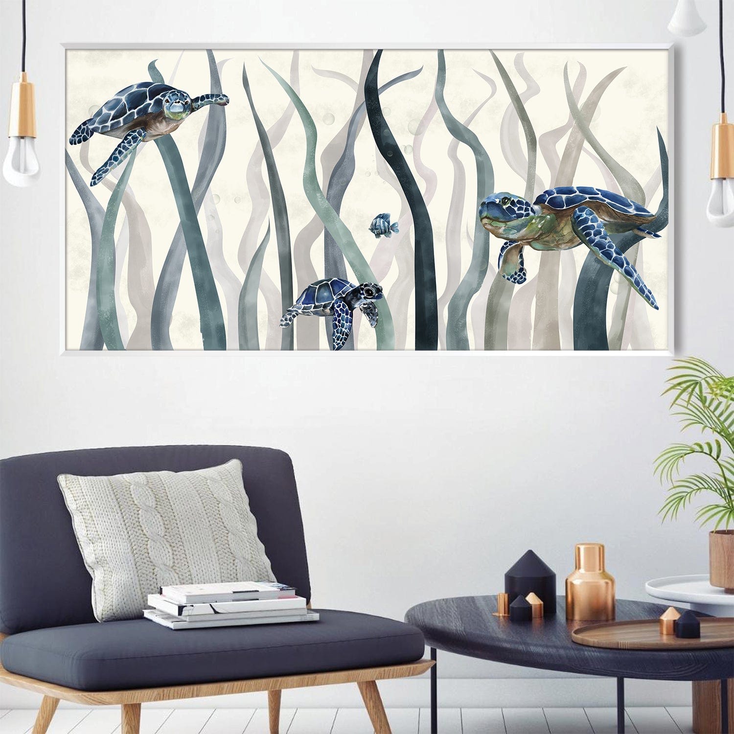 Tranquil Turtles Canvas - Single Panel Art Clock Canvas
