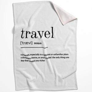 Travel Definition B Blanket Blanket 75 x 100cm Clock Canvas