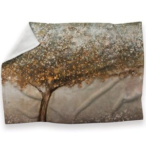 Tree in the Paint Blanket Blanket 30 x 40in Clock Canvas