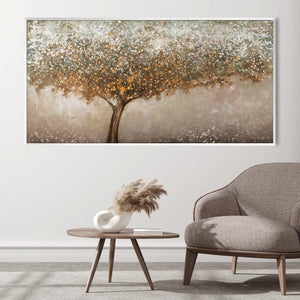 Tree in the Paint Canvas Art Clock Canvas