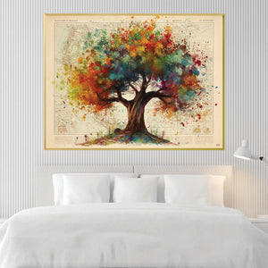 Tree of Life Landscape Canvas Art Clock Canvas