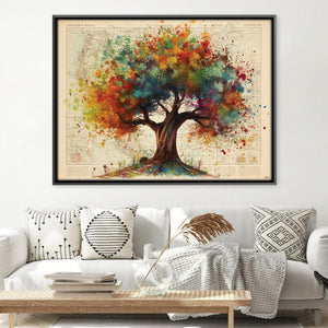 Tree of Life Landscape Canvas Art Clock Canvas