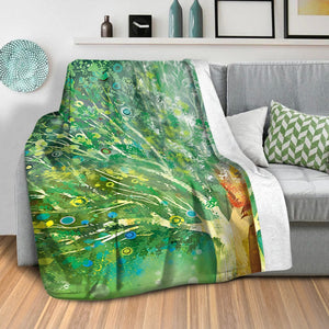 Tree Stages Blanket Blanket Clock Canvas