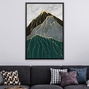Trichromatic Peaks Canvas Art Clock Canvas