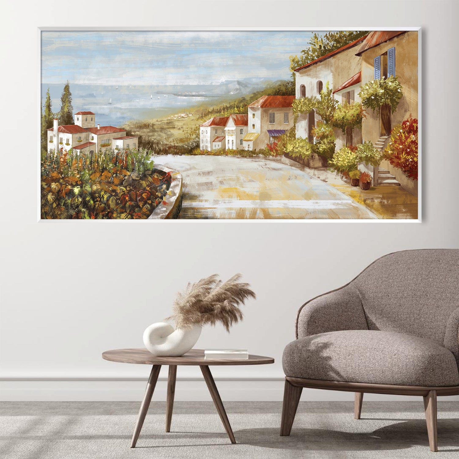 Tuscan Streets Canvas Art Clock Canvas