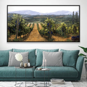 Tuscan Vinyard Canvas Art Clock Canvas