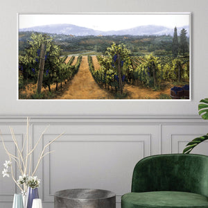 Tuscan Vinyard Canvas Art Clock Canvas