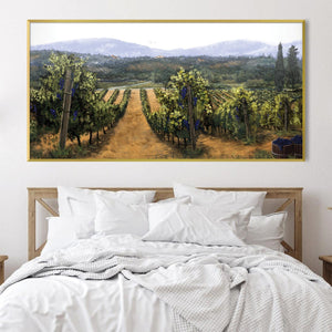 Tuscan Vinyard Canvas Art Clock Canvas