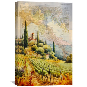 Tuscany View Canvas Art Clock Canvas