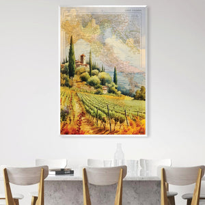 Tuscany View Canvas Art Clock Canvas