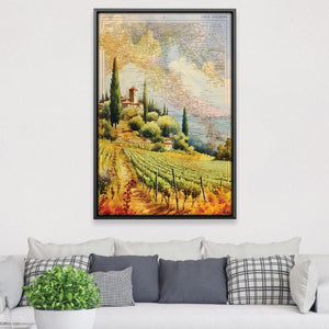 Tuscany View Canvas Art Clock Canvas