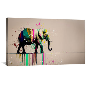 Tusked Wildlife Canvas Art Clock Canvas