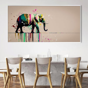 Tusked Wildlife Canvas Art Clock Canvas
