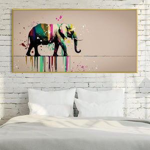 Tusked Wildlife Canvas Art Clock Canvas