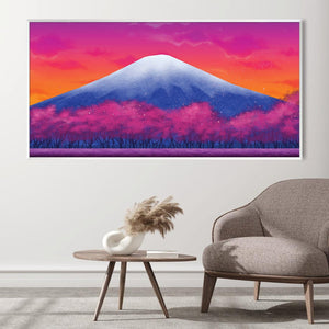 Twilight Fuji Canvas Art Clock Canvas