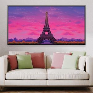 Twilight Paris Canvas Art Clock Canvas