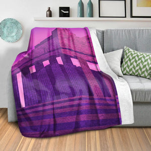 Twilight Parthenon Blanket Blanket Clock Canvas