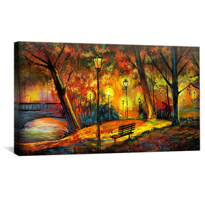 Twilight Stroll Canvas Art Clock Canvas