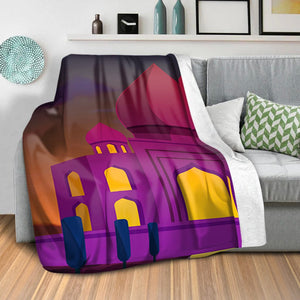Twilight Taj Mahal Blanket Blanket Clock Canvas