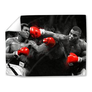 Tyson Vs Ali Easy Build Frame Art Fabric Print Only / 40 x 30in Clock Canvas