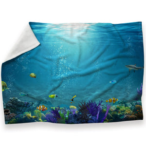 Underwater Beauty Blanket Blanket 30 x 40in Clock Canvas