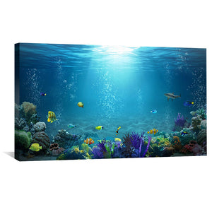 Underwater Beauty Canvas Art Clock Canvas