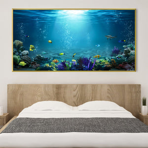 Underwater Beauty Canvas Art Clock Canvas