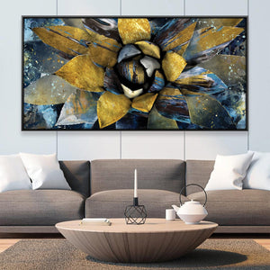 Unfolded Flower Canvas Art 50 x 25cm / Rolled Prints Clock Canvas