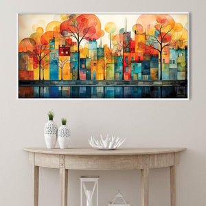 Urban Abstract Canvas Art Clock Canvas