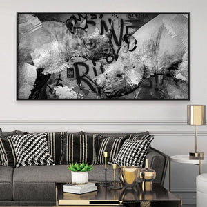 Urban Rhinos Canvas Art Clock Canvas