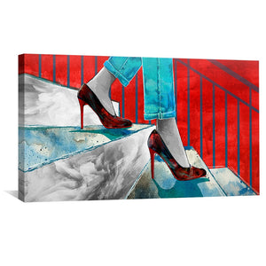 Urban Stiletto March Canvas Art Clock Canvas