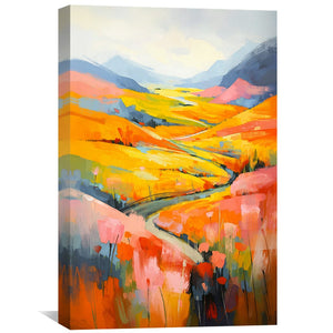 Valley of Fire and Bloom Canvas Art Clock Canvas