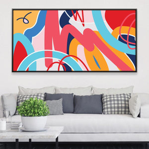 Varied Lines Canvas Art Clock Canvas