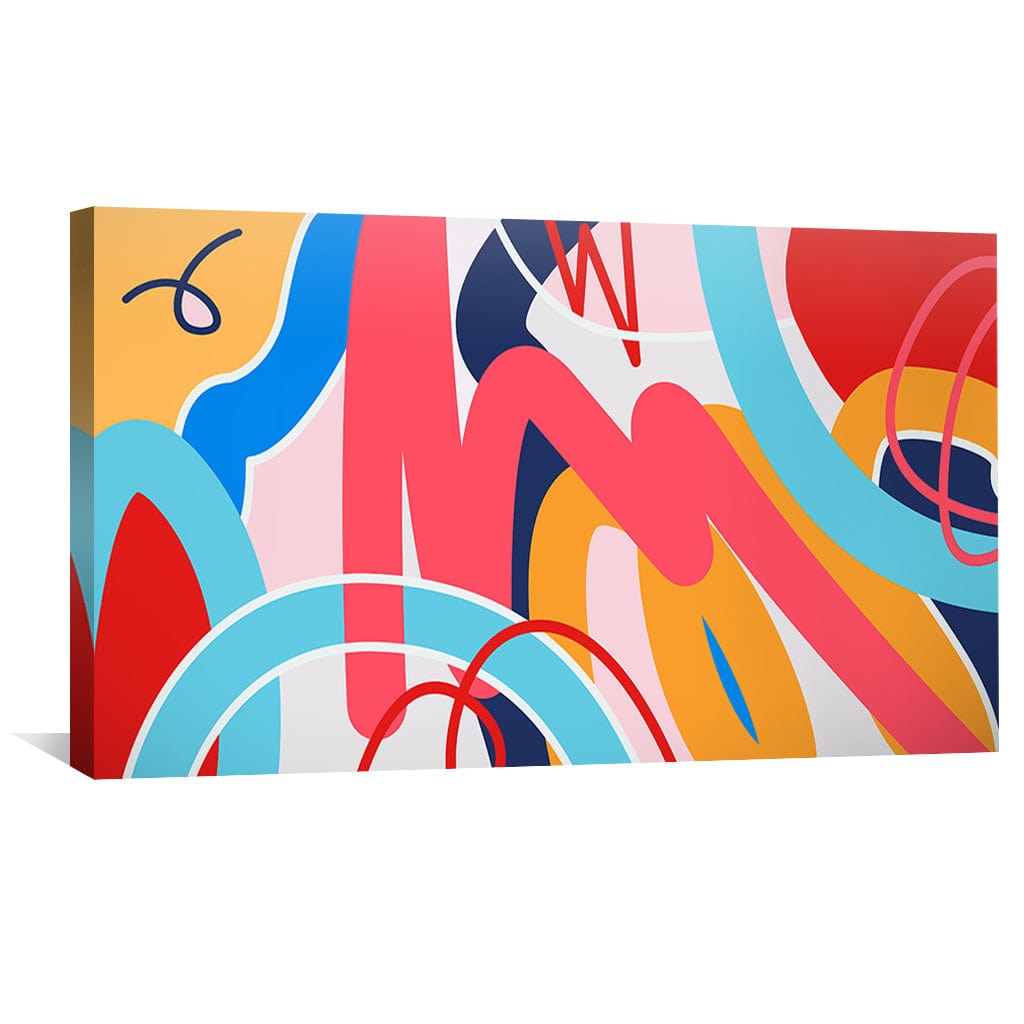 Varied Lines Canvas Art Clock Canvas