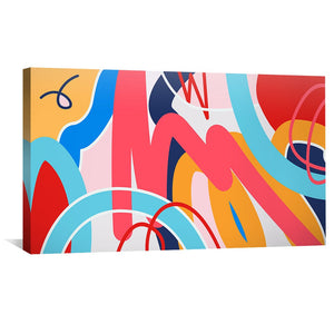 Varied Lines Canvas Art Clock Canvas