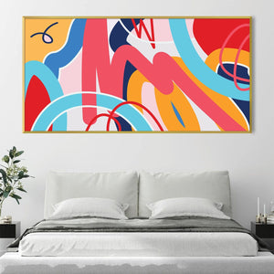 Varied Lines Canvas Art Clock Canvas