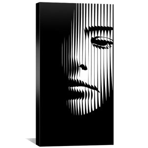 Veiled Gaze Canvas Art Clock Canvas