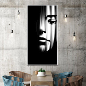 Veiled Gaze Canvas Art Clock Canvas