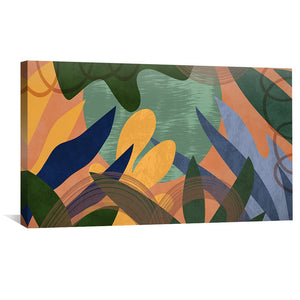 Verdant Blaze Canvas Art Clock Canvas